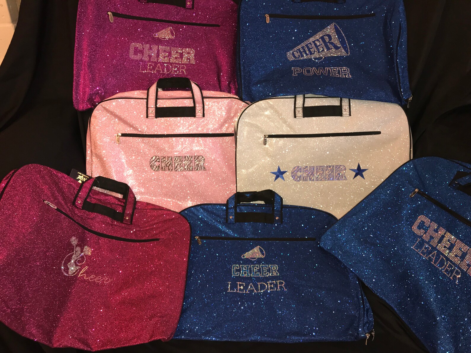 glitter garment bag