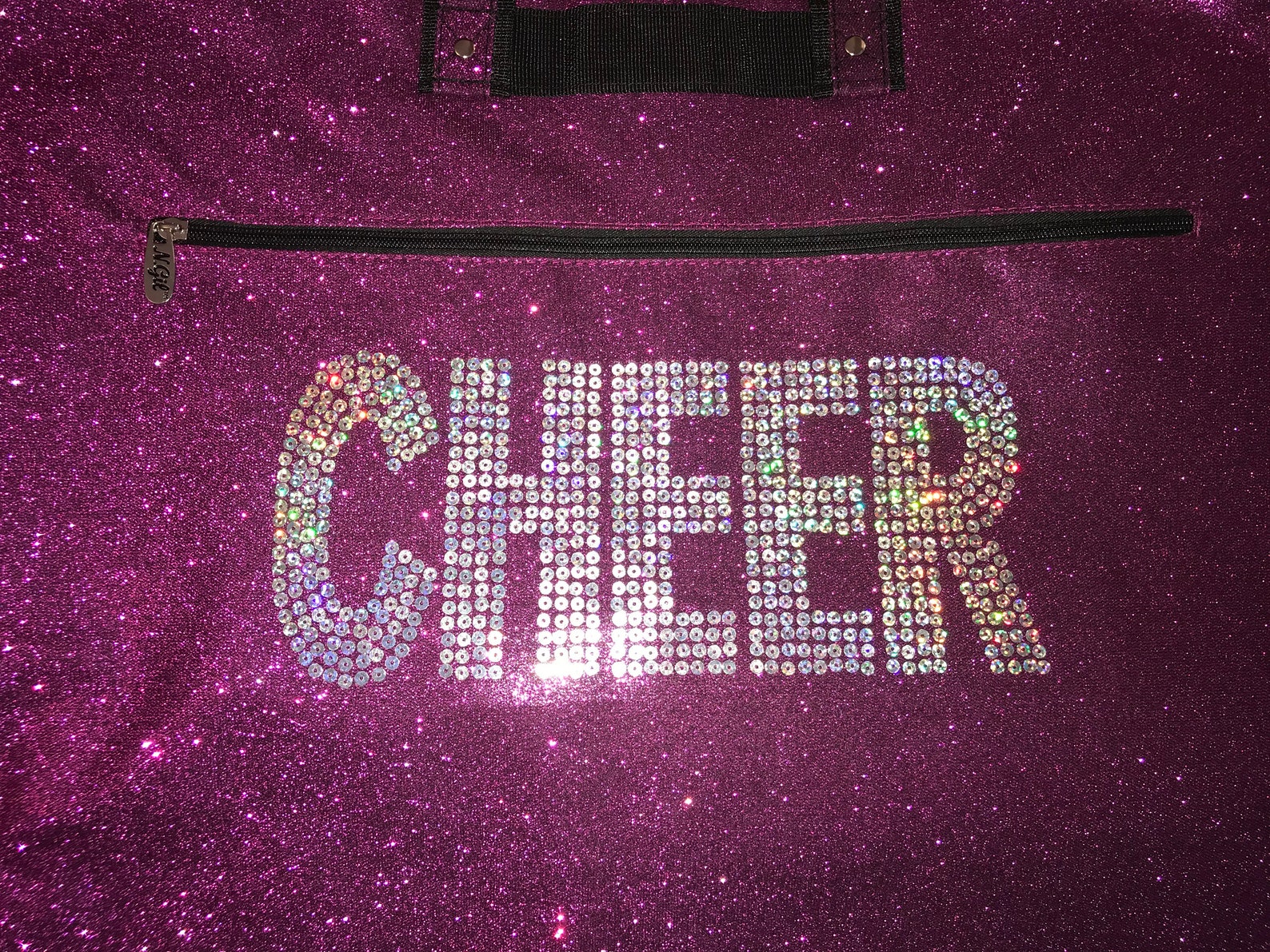 glitter garment bag