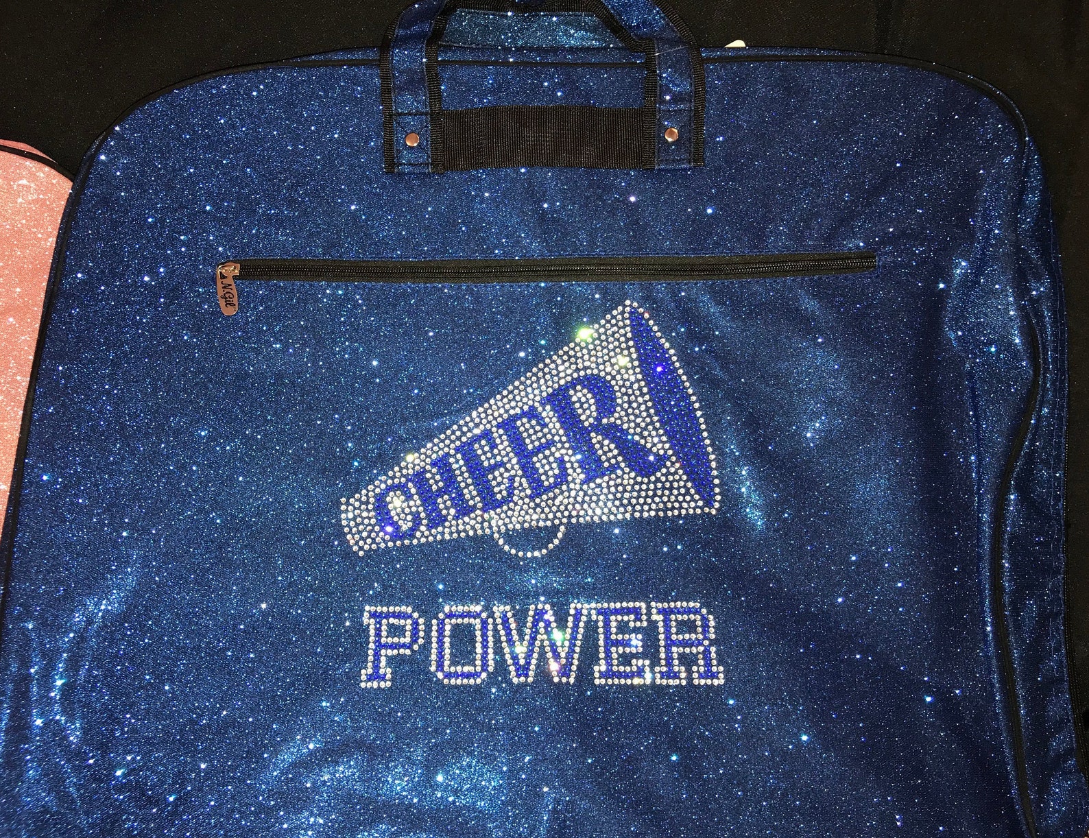 glitter garment bag