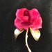 Double Signed Cerrito American Beauty Rose Enamel Brooch 22K Gold Plate