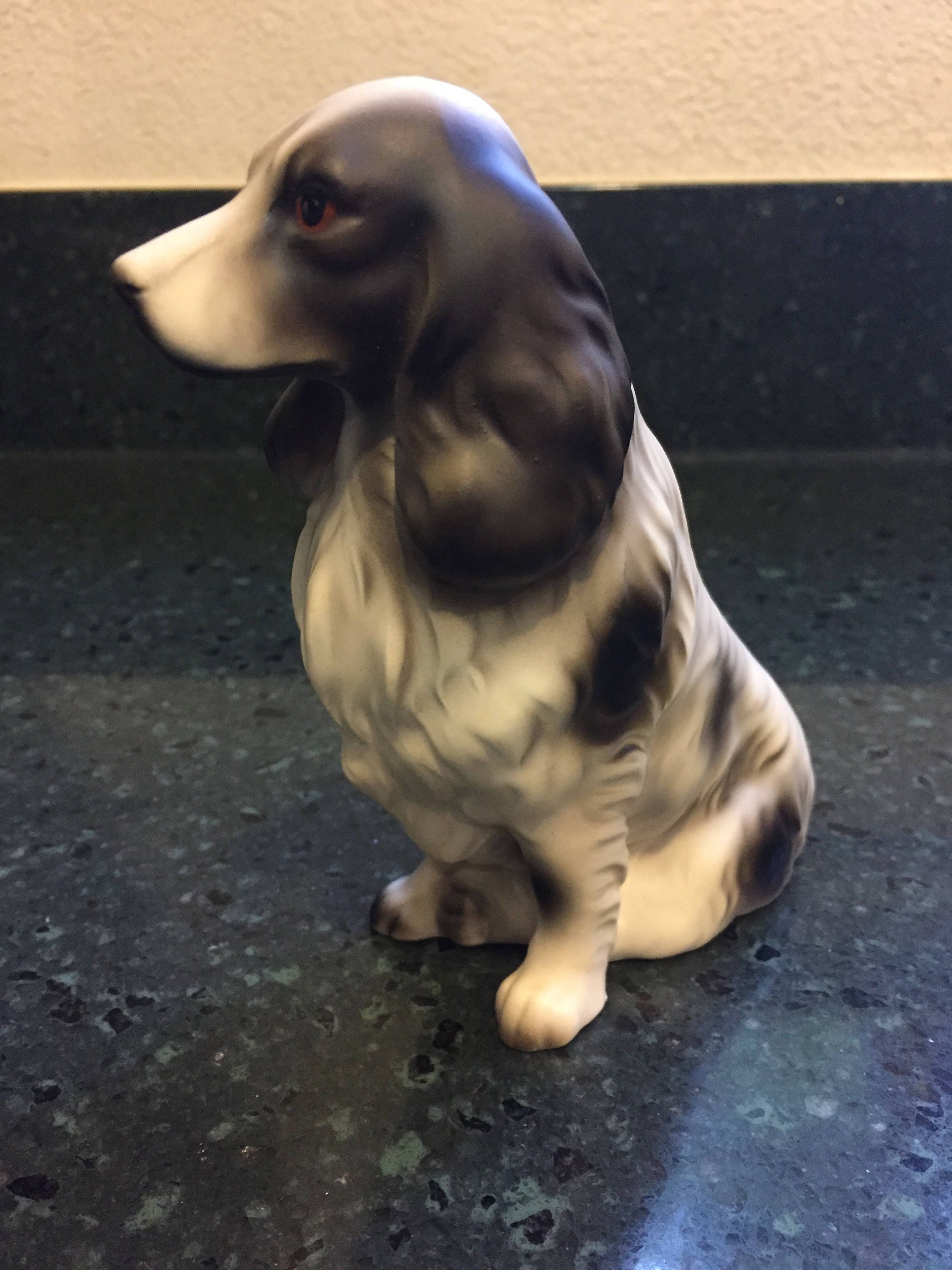 Vintage Statuesque Porcelain Spaniel Figurine by Norleans Japan Etsy