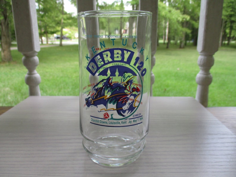 120th Kentucky Derby Trivia Glass 1994