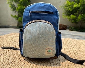 Handgefertigter Hanf-Rucksack, umweltfreundliche Reiseschultasche