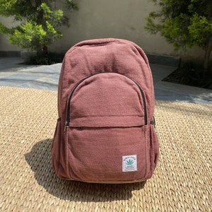 Großer Hanf Rucksack, niedlicher Rucksack für die Schule, Hippie-Rucksack, Boho-Rucksack, Unisex haltbare Tasche, umweltfreundlicher Rucksack, Wandertasche