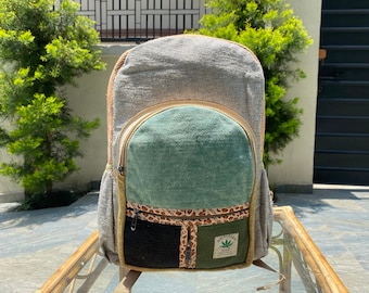Handmade Hemp Backpack, Eco Friendly Boho School Bag