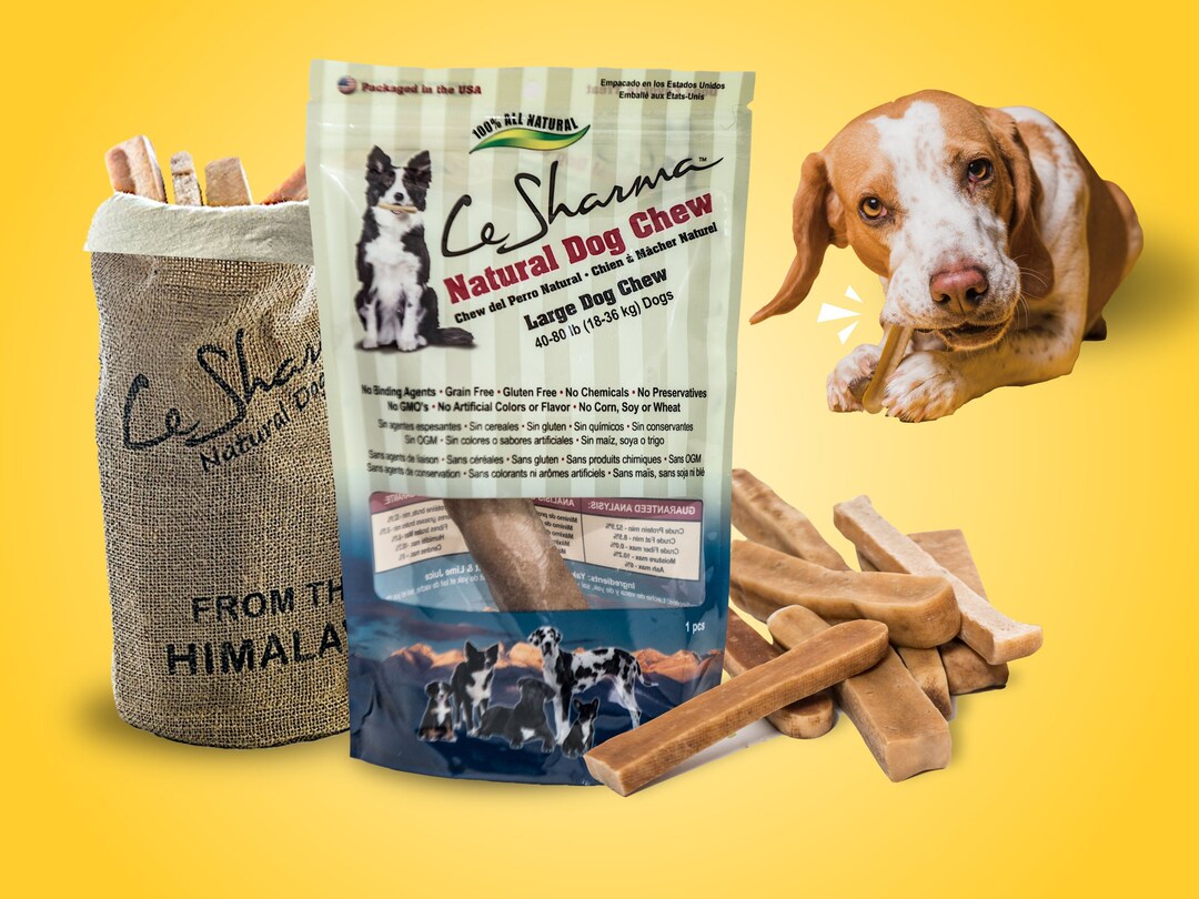 2 Lb Natural Dog Chew, Yak Cheese Chew, Natural Himalayan Chew for Dogs