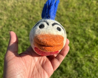 Handmade Felted Wool Rooster Dog Toy – Eco-Friendly Pet Gift