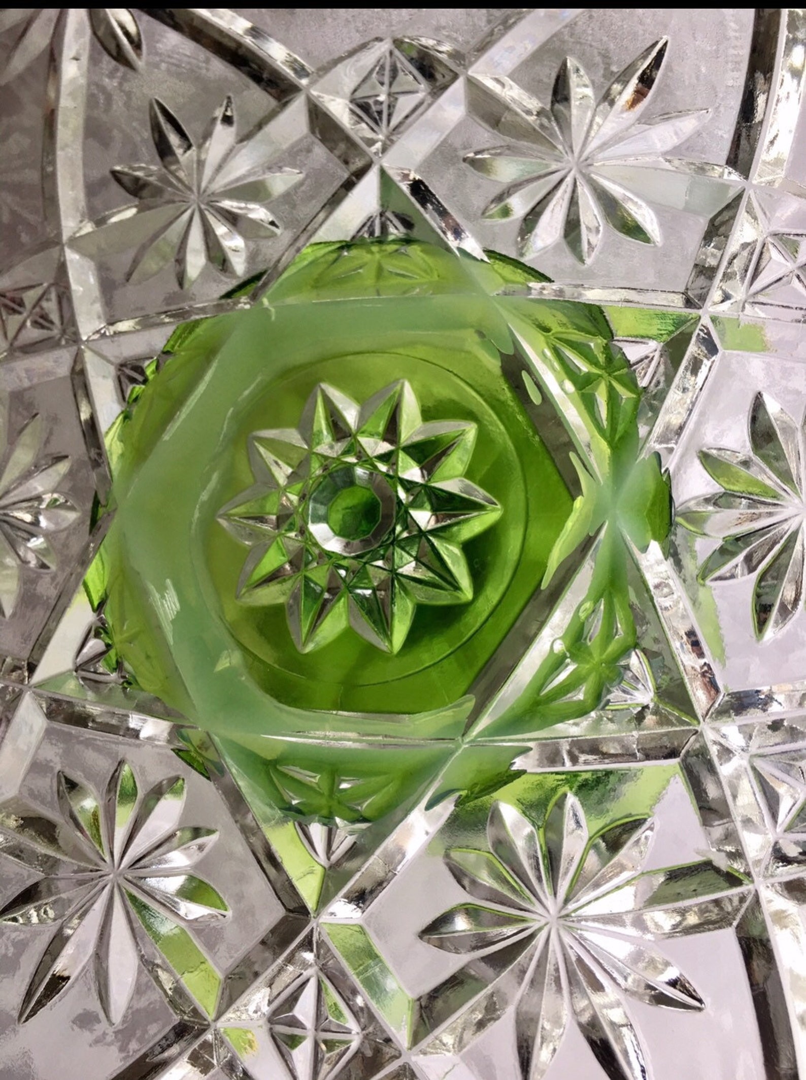 14 Emerald Green Vintage Glass Cake Stand / Cupcake | Etsy