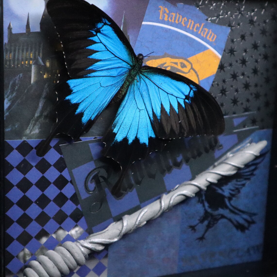 Ravenclaw Hogwarts House Butterfly Frame / Harry potter Etsy