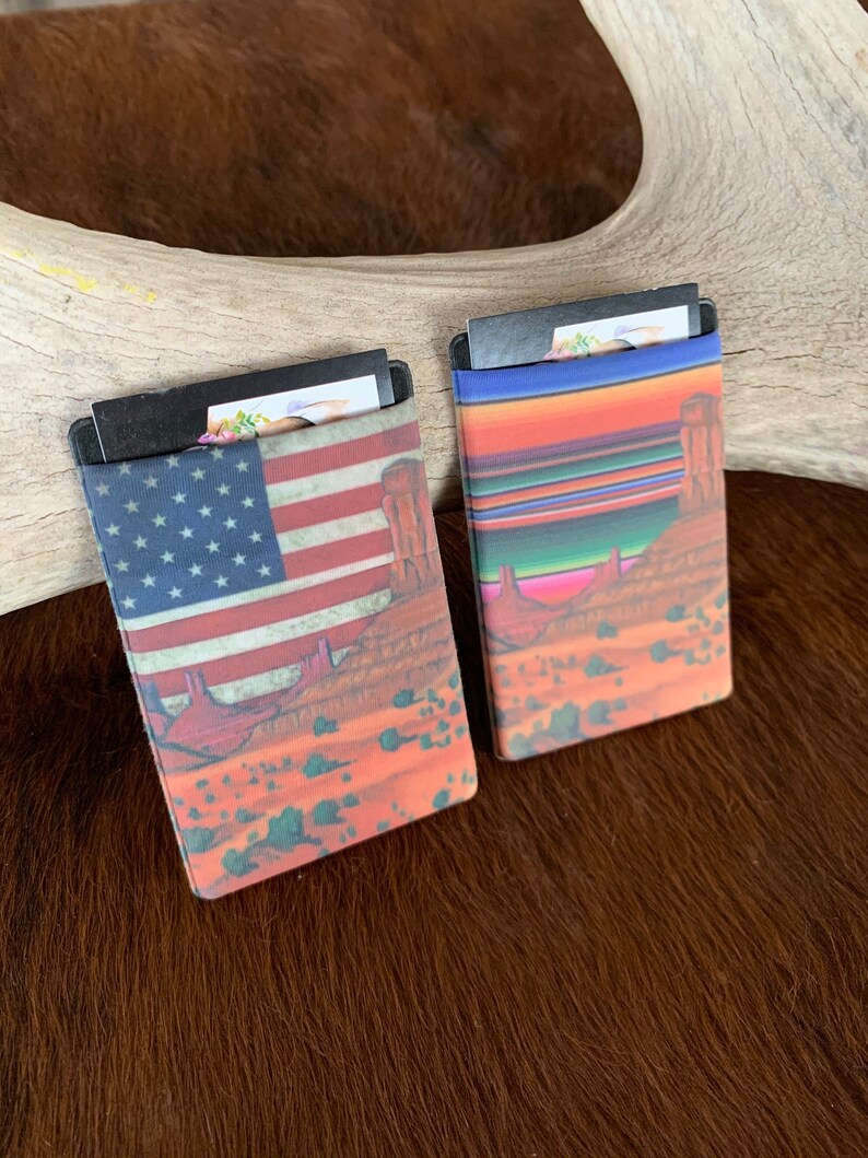 American Flag or Serape Canyon Sunset Desert Scene Adhesive | Etsy