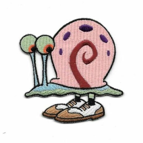 Spongebob Square Pants Gary With Shoes Embroidered Iron On Patch 3"