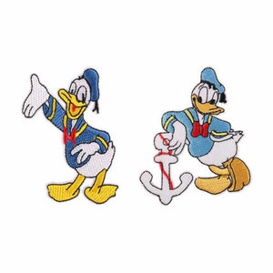 Two DONALD DUCK Embroidered iron-on Patch 3&quot;
