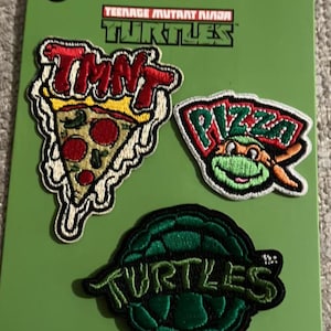 Teenage Mutant Ninja Turtle Embroidered iron on Patch 3 pc