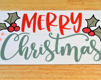 Merry Christmas sign, wreath making sign, Merry Christmas Holly berries, wreath making, wreathsbyVA