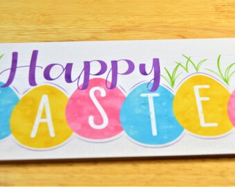 Welcome Easter Sign, Easter eggs, Happy Easter, Door hanger sign, front door sign, Wreath sign, Easter sign, Easter bunny, wreathsbyVA