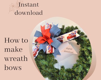 How to make a bow, how to make a wreath bow, bowdabra maker, bow tutorial, evergreen base, wreathsbyva