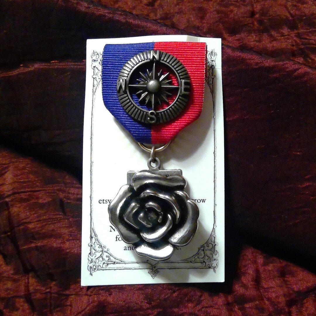 Compass Rose: Bloom and Find Your Way! Steampunk Compass and Rose Medal ...