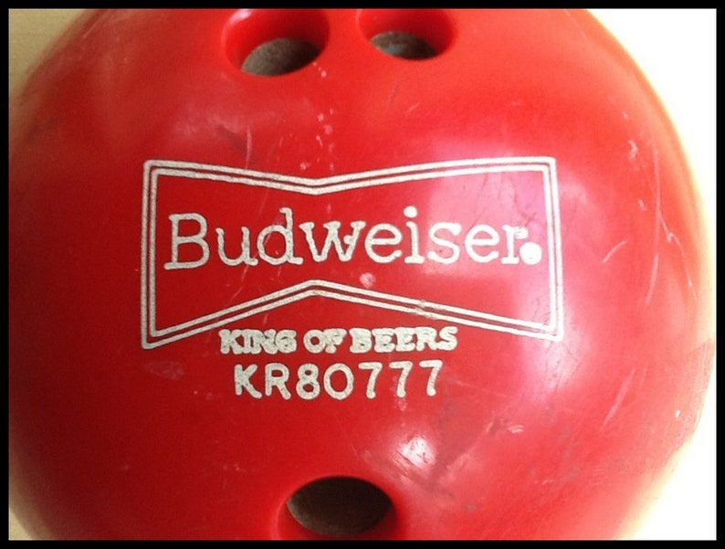 1970's Budweiser Bowling Ball...King of Beers...Beer and Etsy