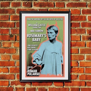 Rosmarin Baby Mia Farrow Roman Polanski Horror "Baby Colors" Stil Original Kunstwerk 11 x 17 Zoll Posterdruck