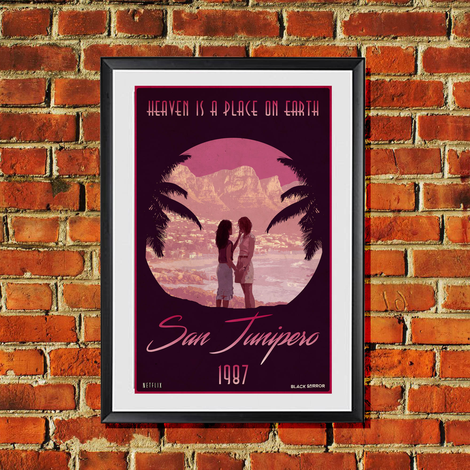 Black Mirror San Junipero Original Artwork Art Print LGBT 11x17 inches