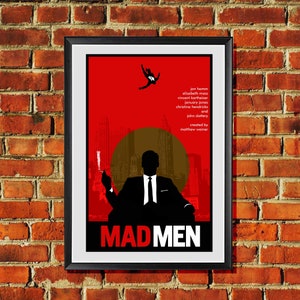 Mad Men Inspired Retro Art Print Poster 11x17 image 1