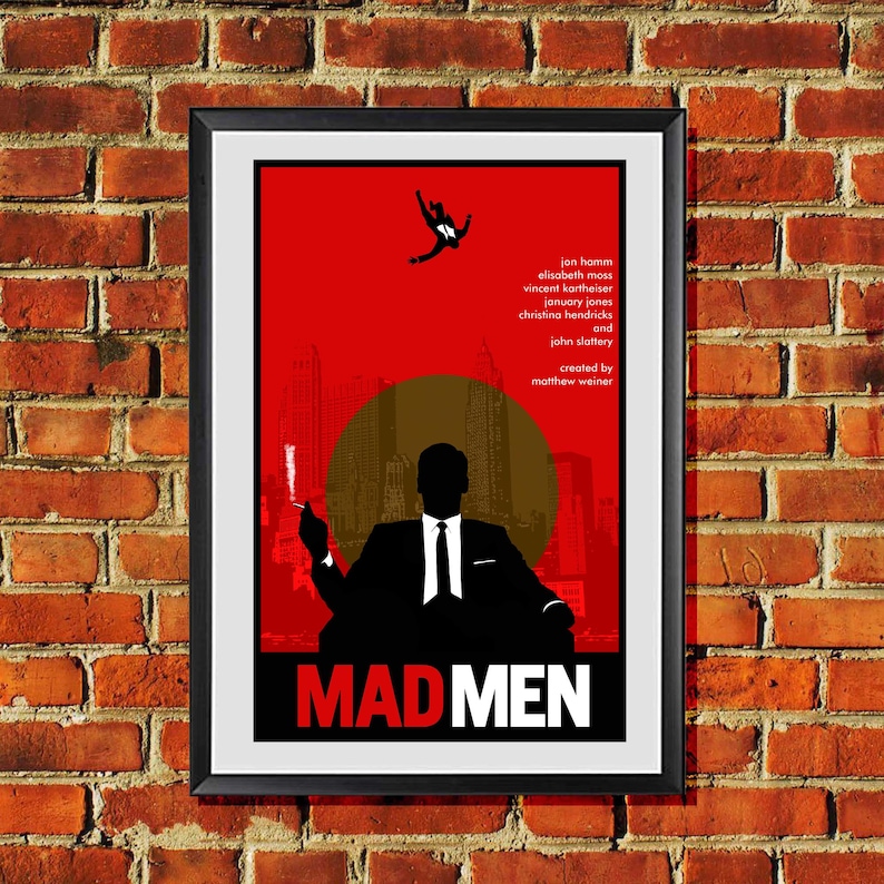 Mad Men Inspired Retro Art Print Poster 11x17 image 1