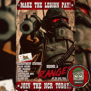 New California Republic NCR "make the Legion Pay!" DISTRESSED ...