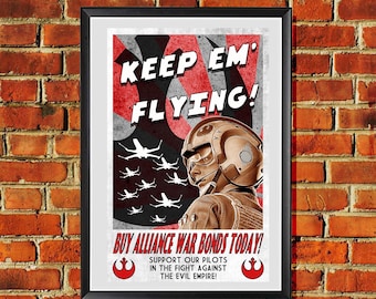 Star Wars Rebel Pilot Propaganda Poster 11x17 Print The Force Awakens