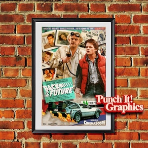 Póster de la película alternativa de la trilogía Regreso al futuro Ilustraciones originales