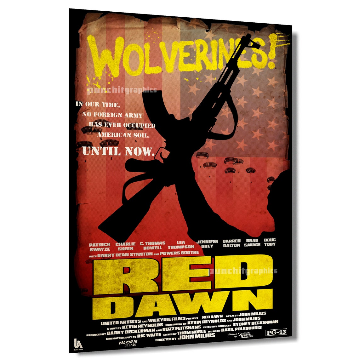 Red Dawn wolverines 1984 Alternative Movie - Etsy