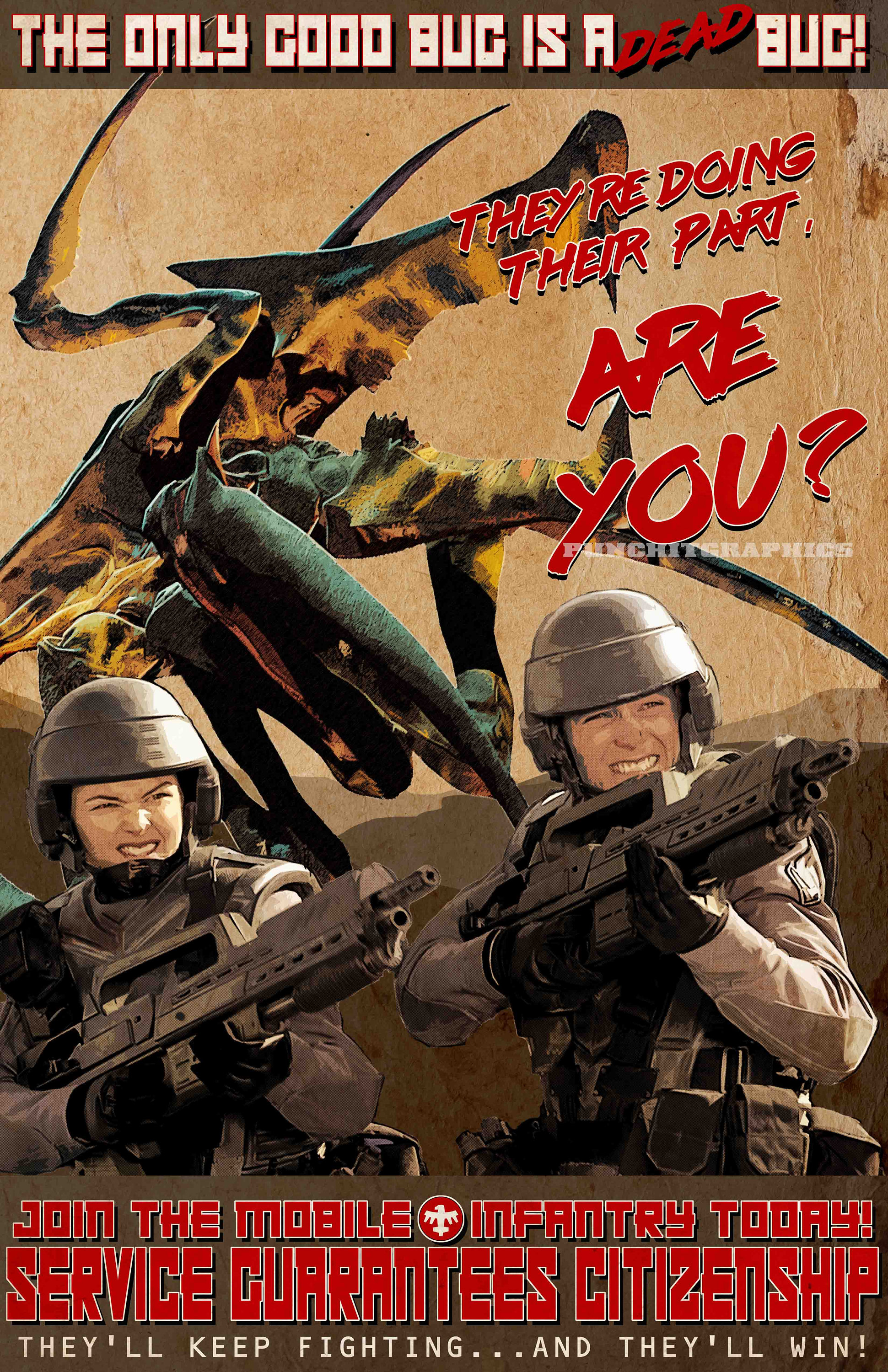 Starship Troopers Original Artwork Propaganda Poster Art Print | Etsy