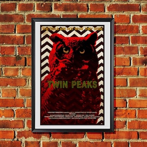 Twin Peaks Owl Poster Original Art Print 11x17 inches