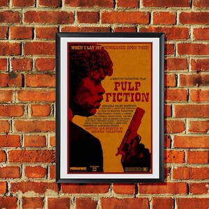 Pulp Fiction Quentin Tarantino Jules Grindhouse style retro Print 11x17 inches