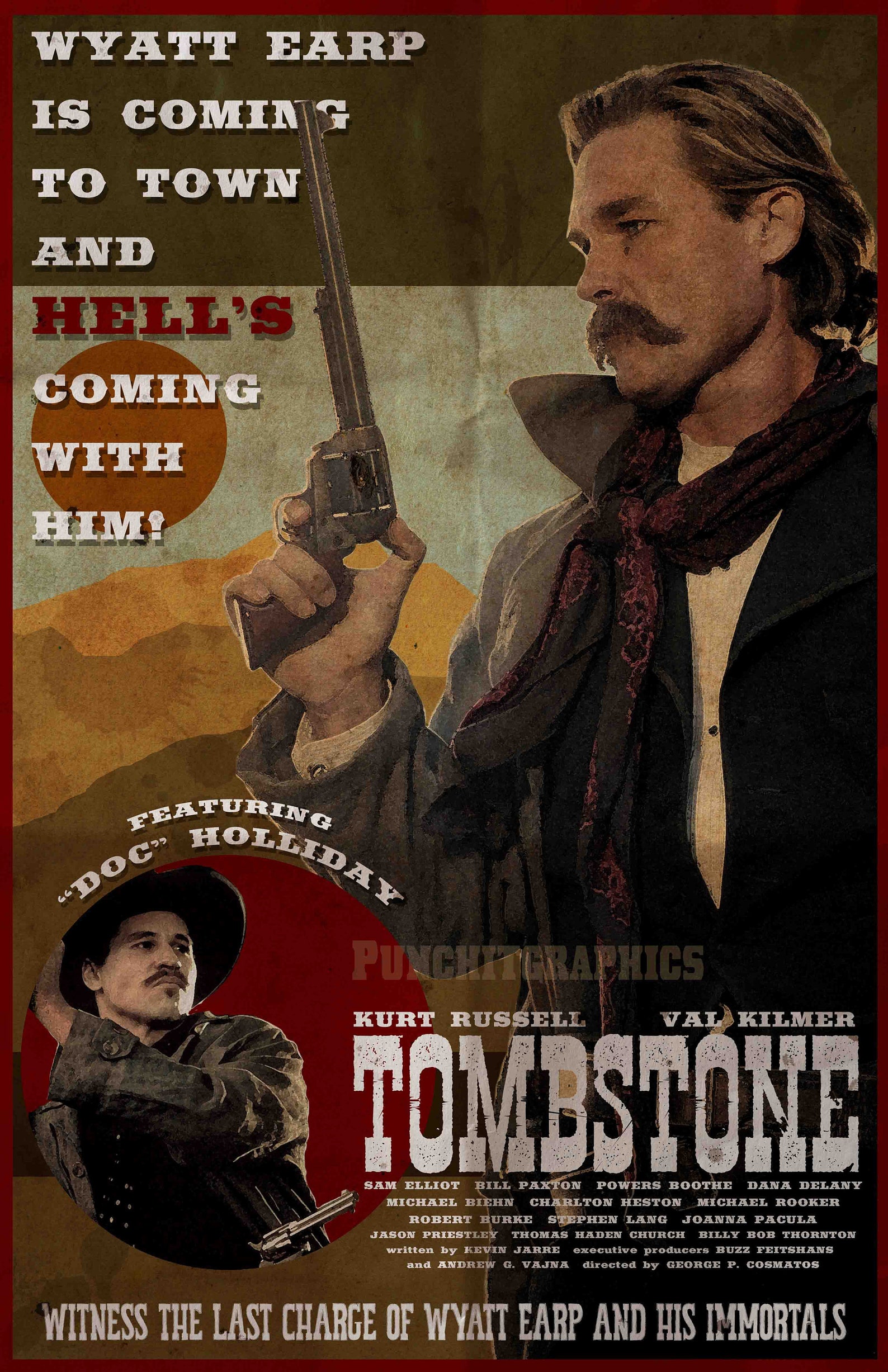 Tombstone Movie Original Poster Art Print 11x17 Inches - Etsy