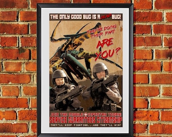Starship Troopers Original Artwork Propaganda Poster Art Print 11x17 inches Dead Bug