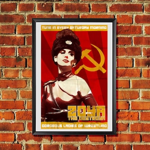 ZOYA the Destroya GLOW Wrestling Propaganda Print 11x17 Gorgeous Ladies of Wrestling