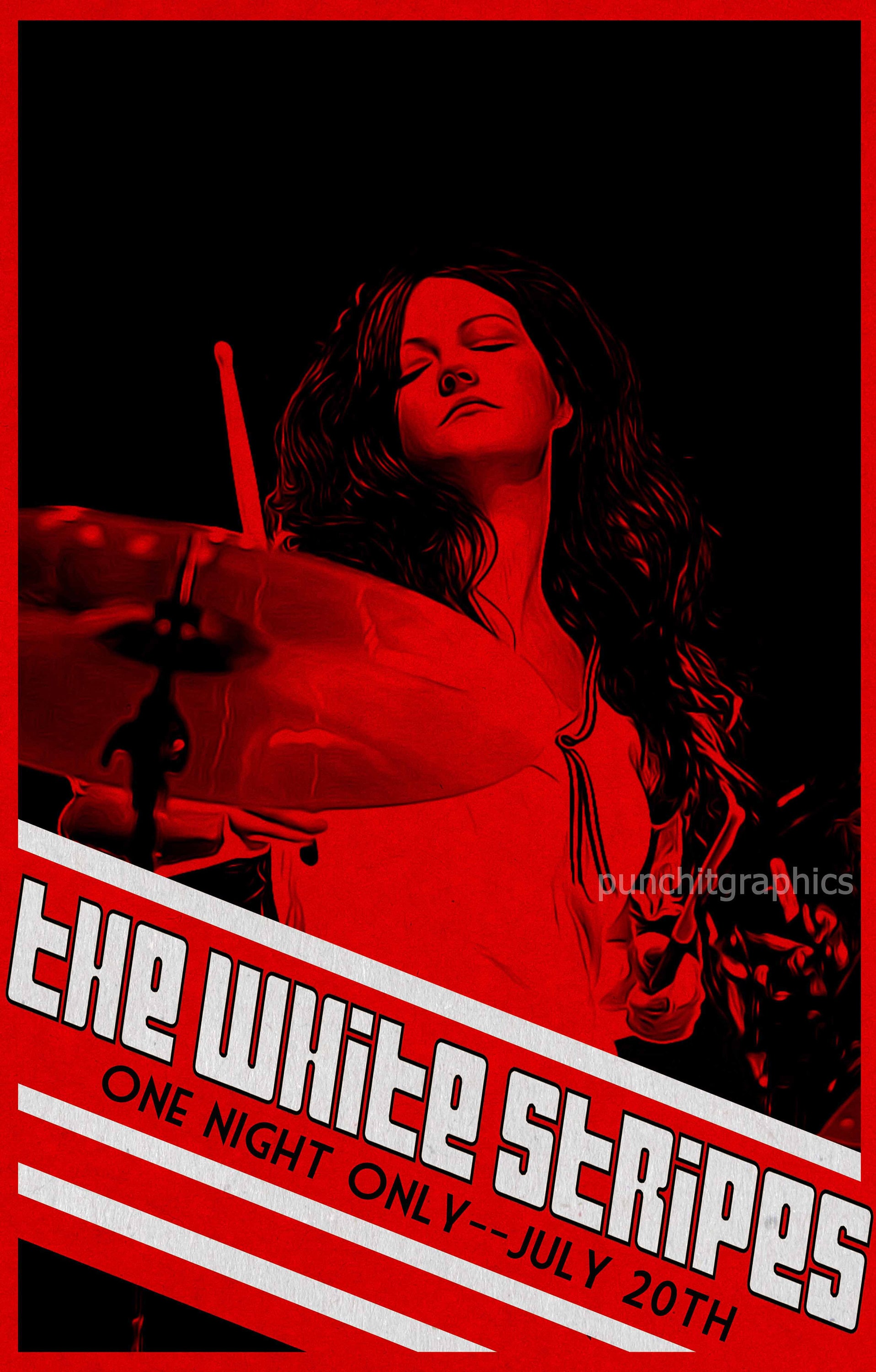The White Stripes Concert Poster Two Pack Retro Style Original Etsy