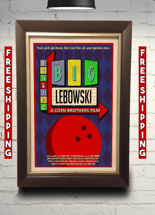 The Big Lebowski Original Artwork Art Print 11x17 inches Coen Brothers