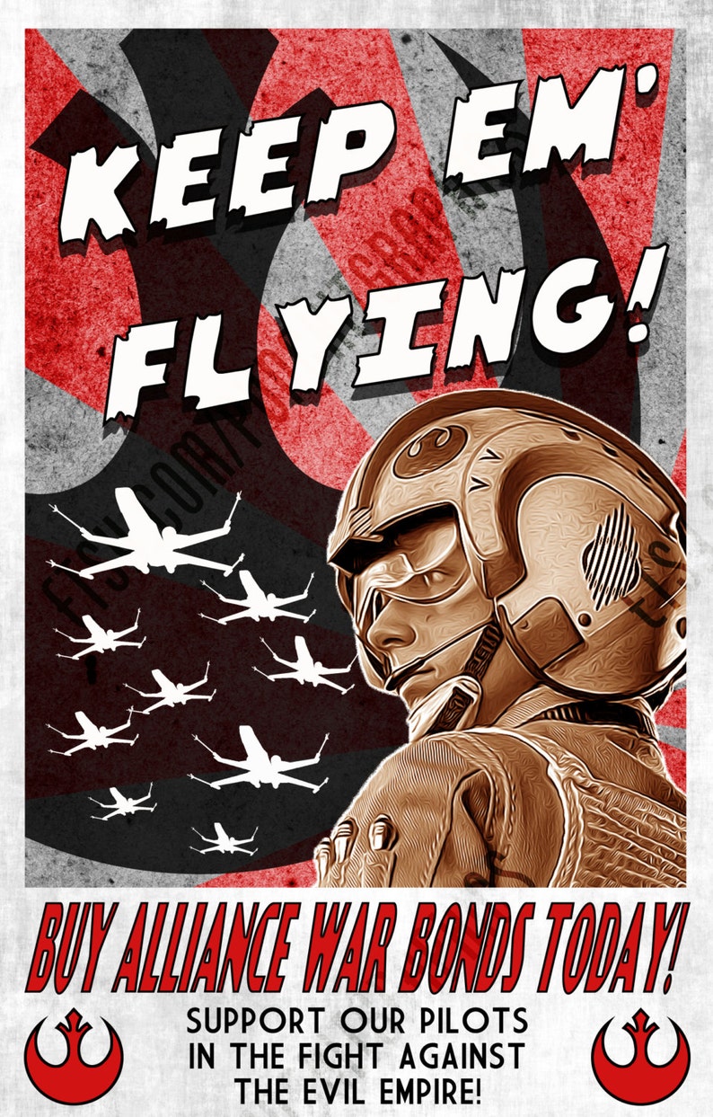 Star Wars Rebel Pilot Propaganda Poster 11x17 Print The Force | Etsy