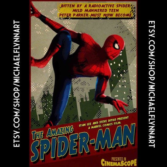 Spider-man Vintage Style Poster Art Print 11x17 Inches - Etsy