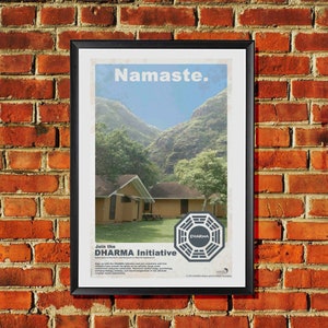 LOST DHARMA Initiative ABC tv show Poster 70&#39;s  Style Original Artwork 11x17 inches Poster Print