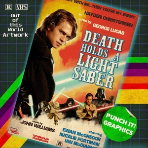 Anakin Skywalker “Death Holds A Lightsaber” Artwork Poster/Print Original Artwork 11x17 or 13x19 inch sizes