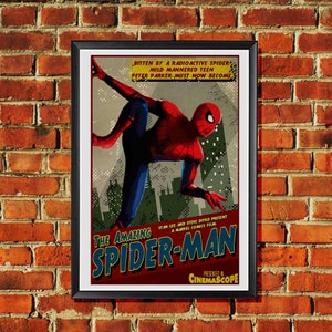 Spider-Man Vintage Style Poster Art Print 11x17 inches