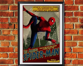 スパイダーマン アートプリント ポスター Amazon.co.jp: PurpleheARTs | スパイダーマン水彩ウォール