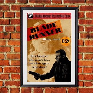 Blade Runner Pulp Book Retro Style Original Artwork Poster Art Print 11x17 inches