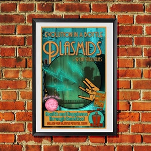 Bioshock Plasmids Advertisement Rapture Vintage Style Travel Poster Print Poster Retro  11x17 Infinite