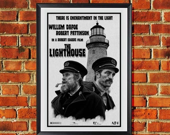 The Lighthouse Movie Robert Eggers Willem Dafoe Robert Pattinson 2019 Horror  Style Original Artwork 11x17 inches Poster Print