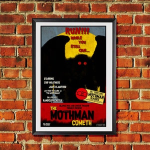 Mothman  Vintage Inspired Drive In Movie Poster Ad New Vegas  Print 11x17 inches