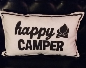 Happy Camper pillow cover