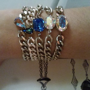Simple Elegance/Swarovski Vintage AB Bracelet/Dainty Swarovski Bracelet